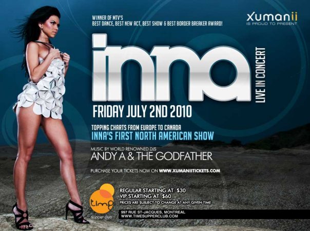 Inna @ Time Supper Club, Montreal