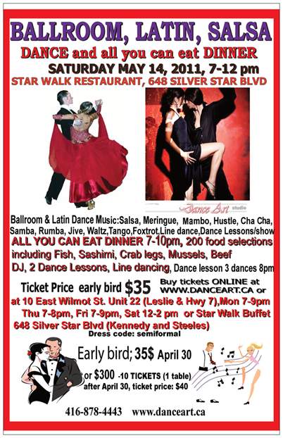 Ballroom & Latin Dance Dinner @ Star Walk Restaurant