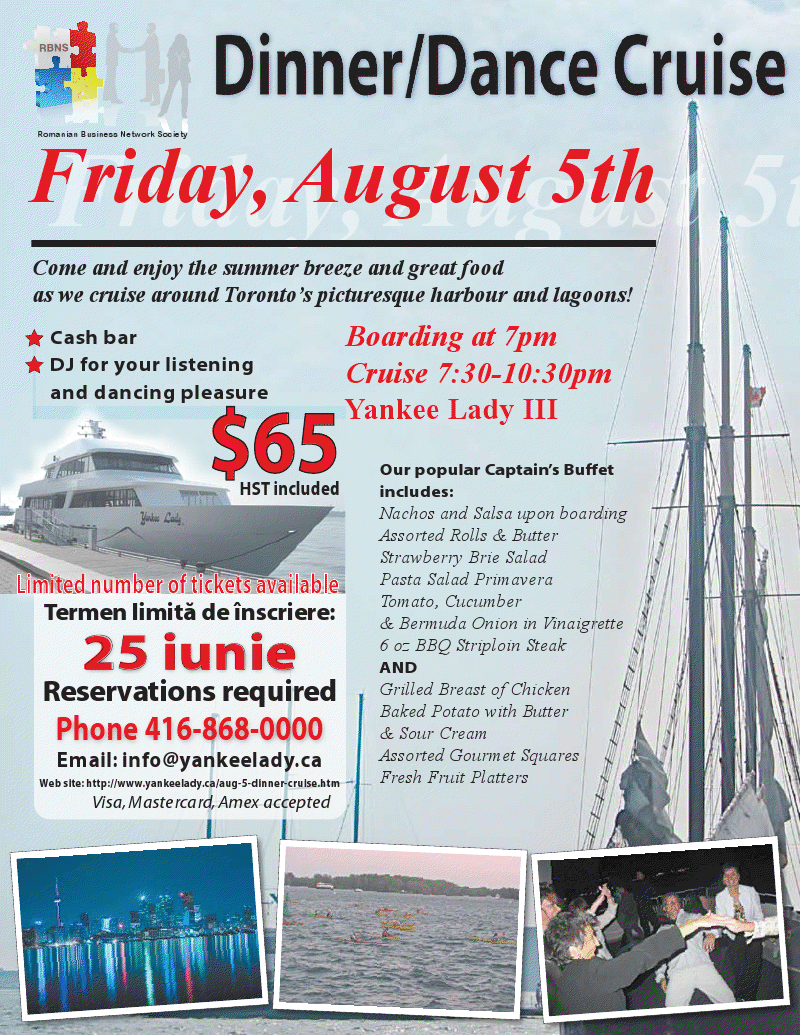 RBNS Dinner & Dance Cruise (5 august)