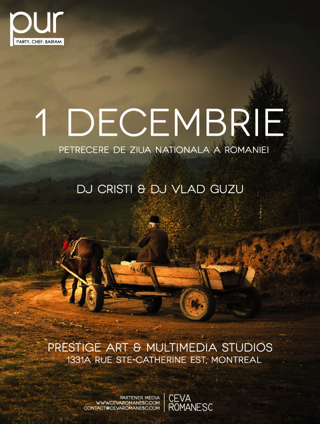 PUR 1 Decembrie @ Prestige Art & Multimedia Studios, Montreal