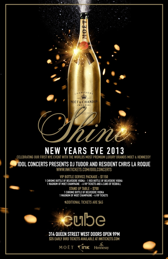 Revelion 2013 – SHINE featuring DJ TUDOR @ CUBE, Toronto