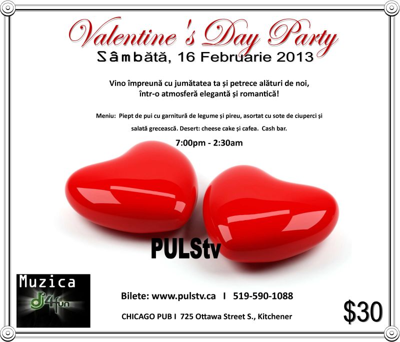 Valentine’s Day – PULStv @ Chicago Pub, Kitchener