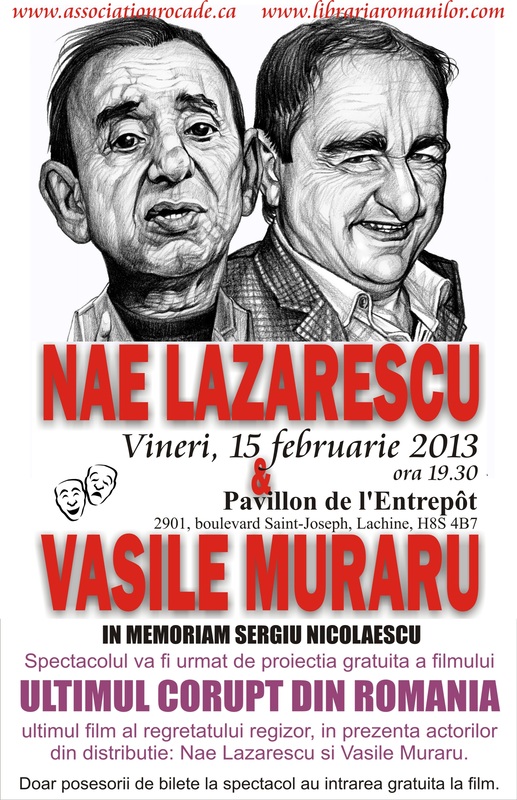Valentine’s Day – Spectacolul de comedie Nae Lazarescu & Vasile Muraru (Montreal)