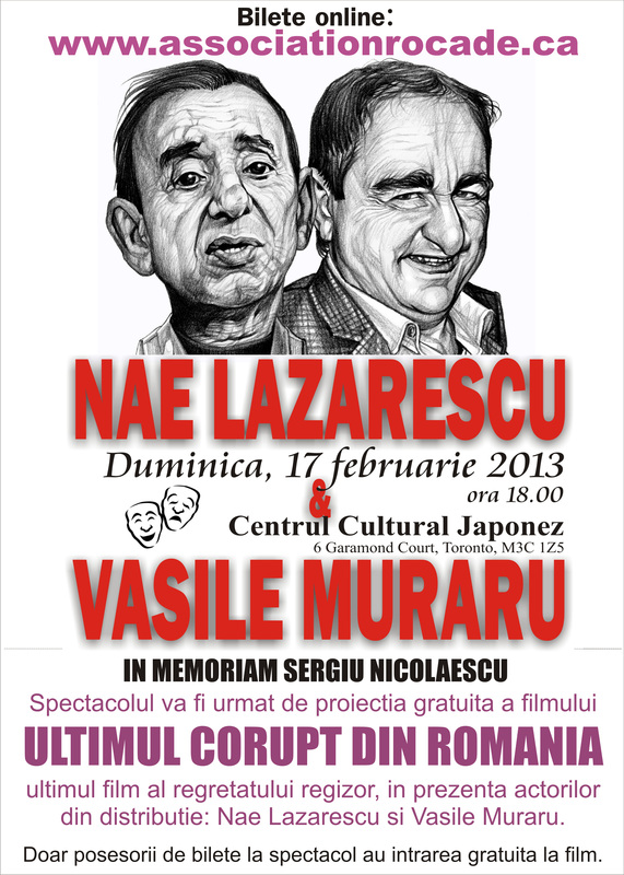 Valentine’s Day – Spectacolul de comedie Nae Lazarescu & Vasile Muraru (Toronto)