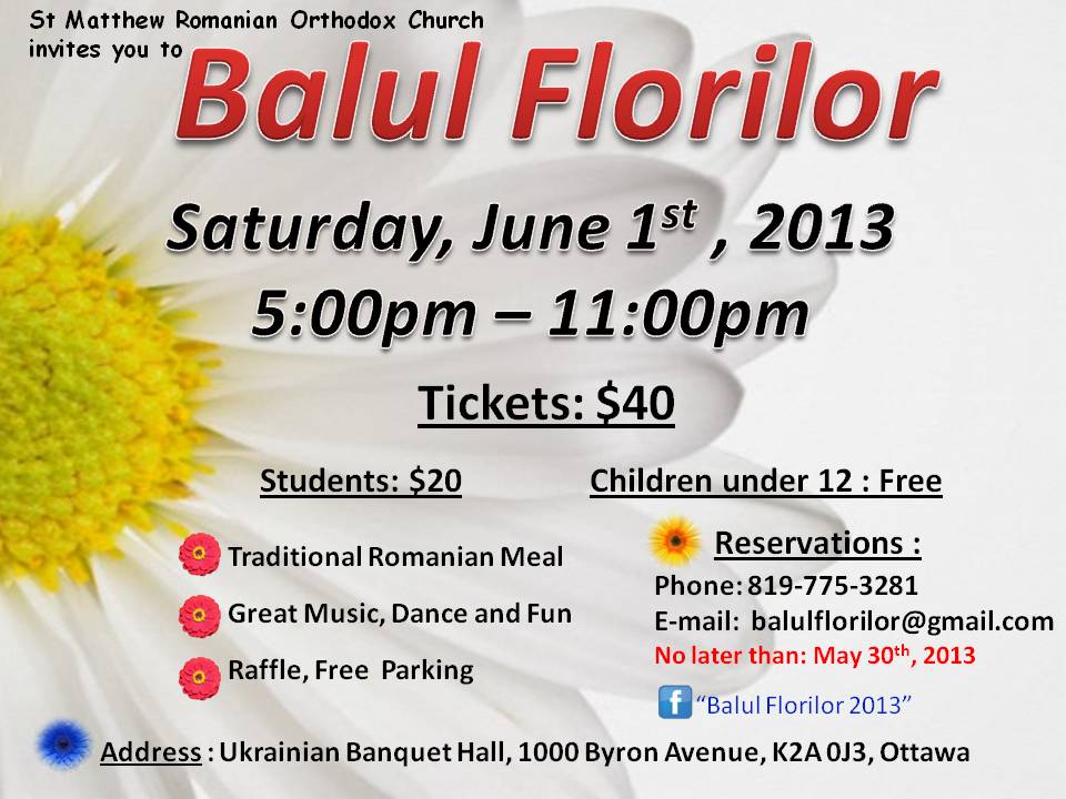 Balul Florilor 2013 @ Ukrainian Banquet Hall, Ottawa