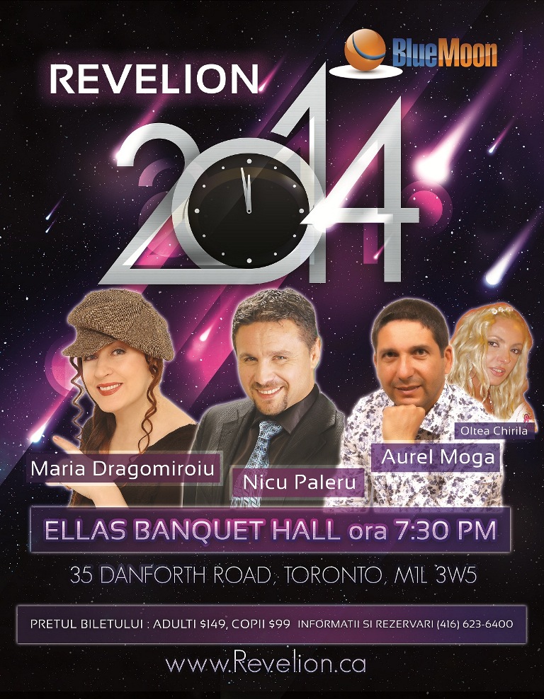 #NYE2014 – Blue Moon Entertainment @ Ellas Banquet Hall, Toronto