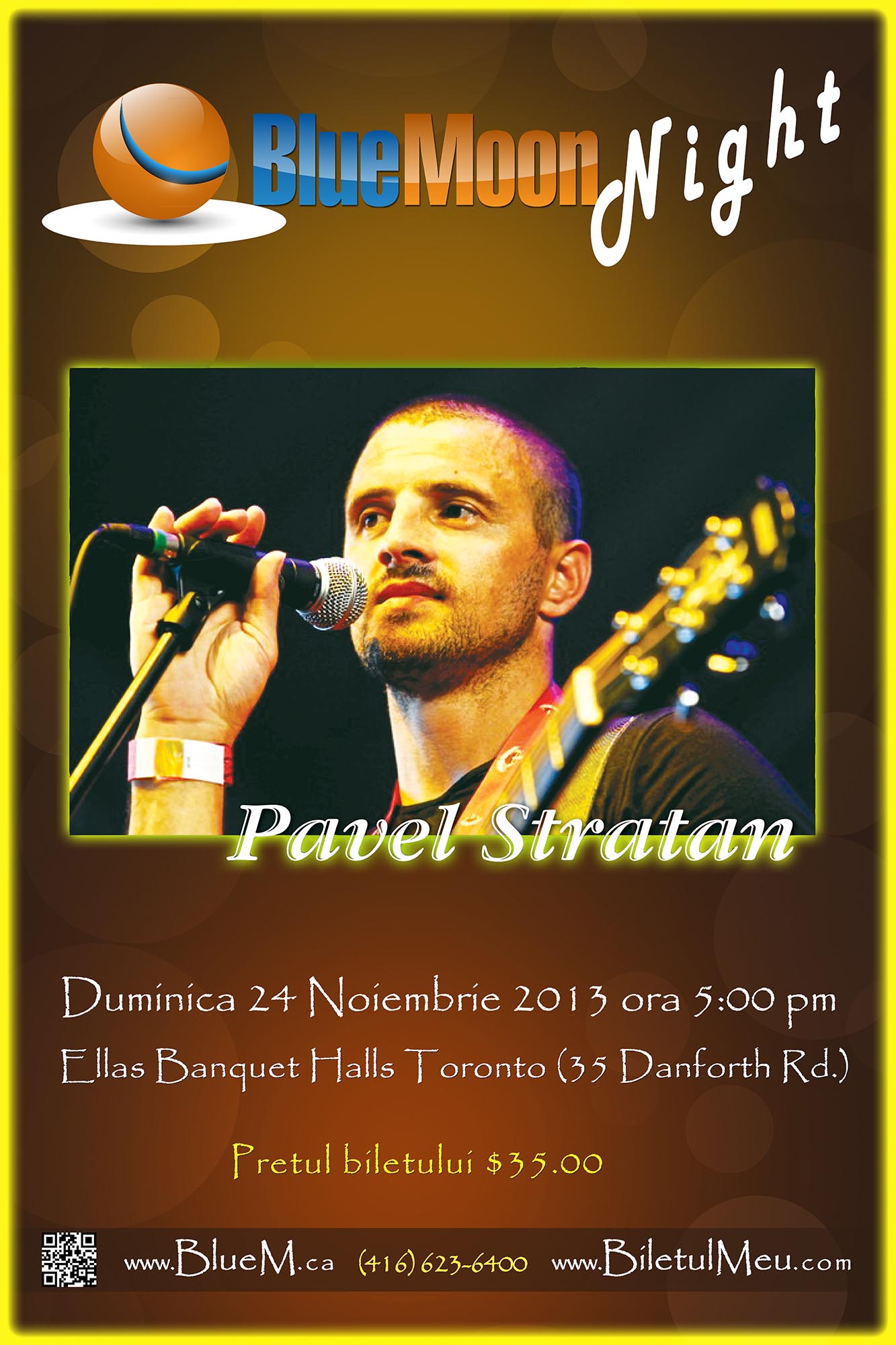 Blue Moon Night w/ Pavel Stratan si George Rotaru @ Ellas Banquet Halls, Toronto | NOV 24