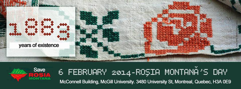 Rosia Montana’s Day @ McConnell Engineering Building, Montreal | Feb 6