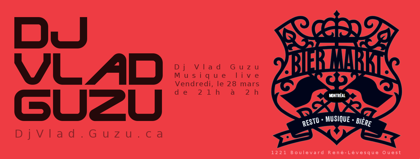 DJ Vlad Guzu et Rebound @ Bier Markt, Montreal | MAR 28