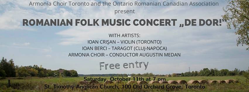 Romanian Folk Music Concert “De Dor!” | OCT 11